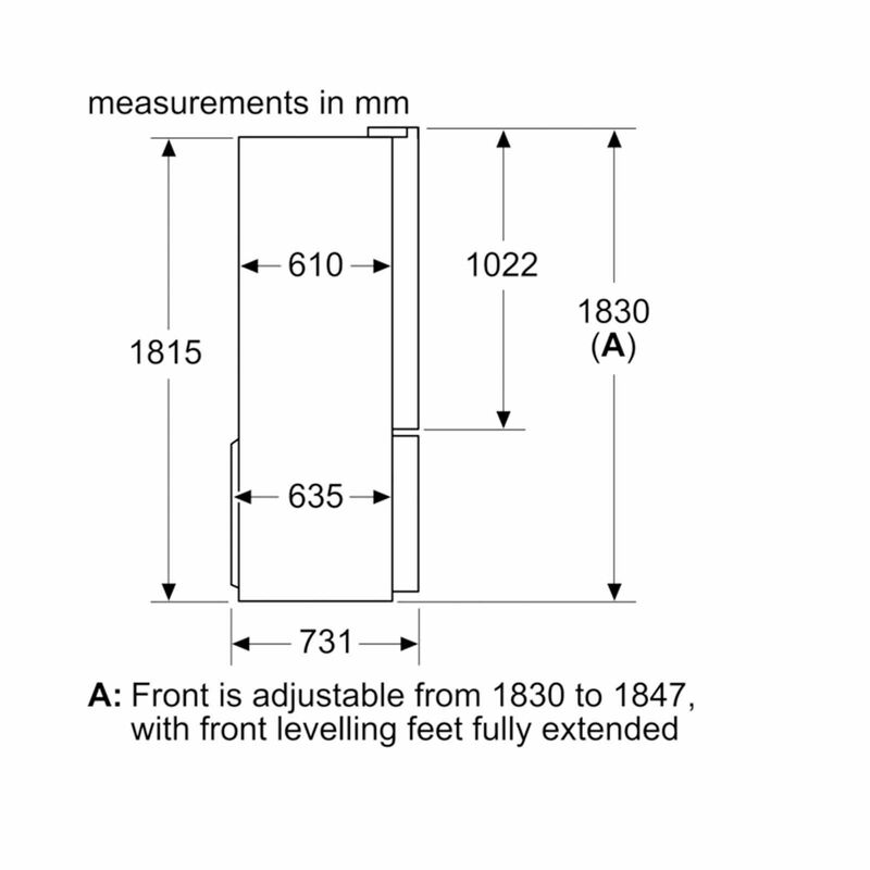 BOSCH 4 Dr Fridge (598l) - Stainless Steel KFN96APEAG-image 4