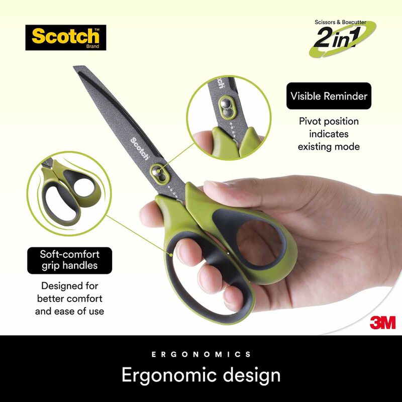 3M SCOTCH Scotch Non-stick Unboxing Scissors 7inch, 1487ns 1487NS-image 2