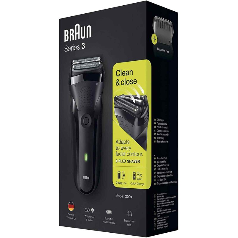 BRAUN Series 3 Shave & Style Wet & Dry Shaver - Black S3300S-image 4
