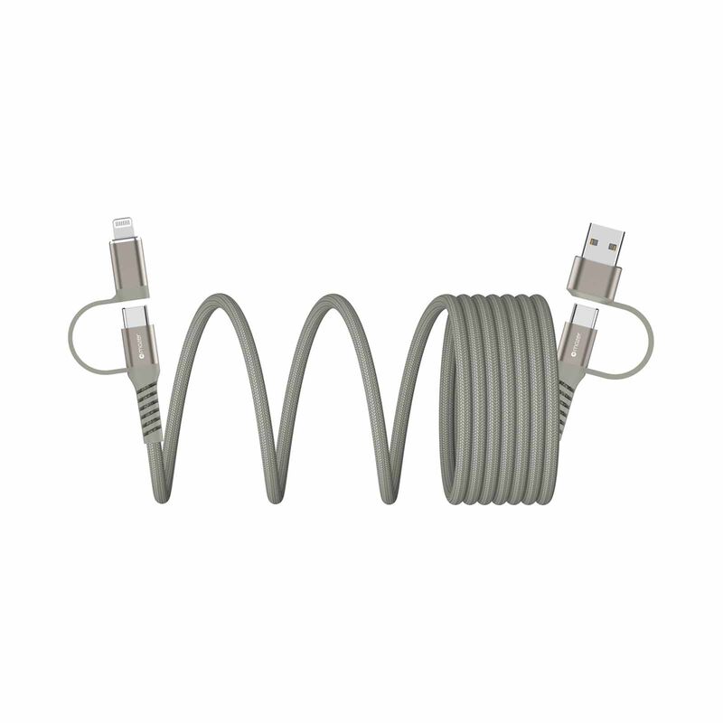 MAZER Infinitelink Cobra Magnetic 2m/60w Fast Charging Cable-titanium M-COBRA-C62DUO-TN-image 2