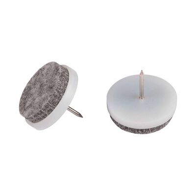 FIX-O-MOLL With Pin Grey Dia 28mm FELT GLIDERS