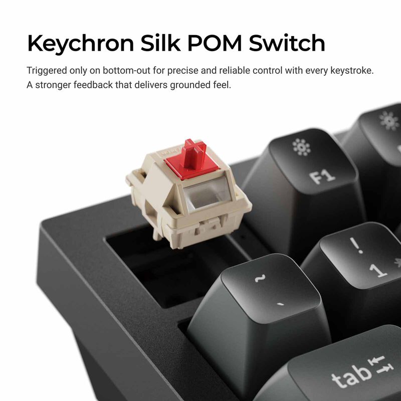 KEYCHRON Q6 Ultra 8k 100% 108 Key White Knob Rgb Hot-swap Silk Pom Brown Switch KYCN-Q6U-P3-image 5