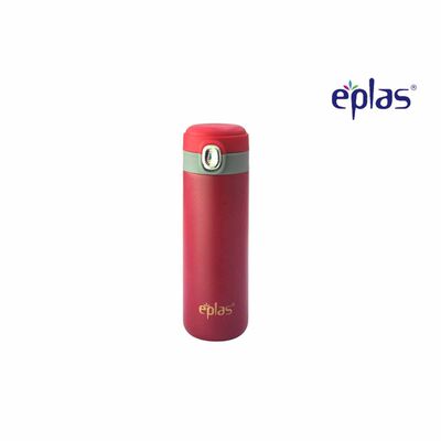 EPLAS S/steel Flip Top Bottle (400ml) Red EVP-400