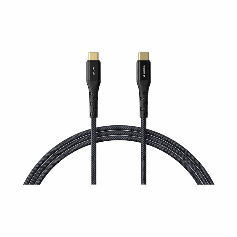 VERBATIM 200cm Touch Max Pd 3.1 240w Usb 2.0 C To C Kelvar Cable VM66821-image 1