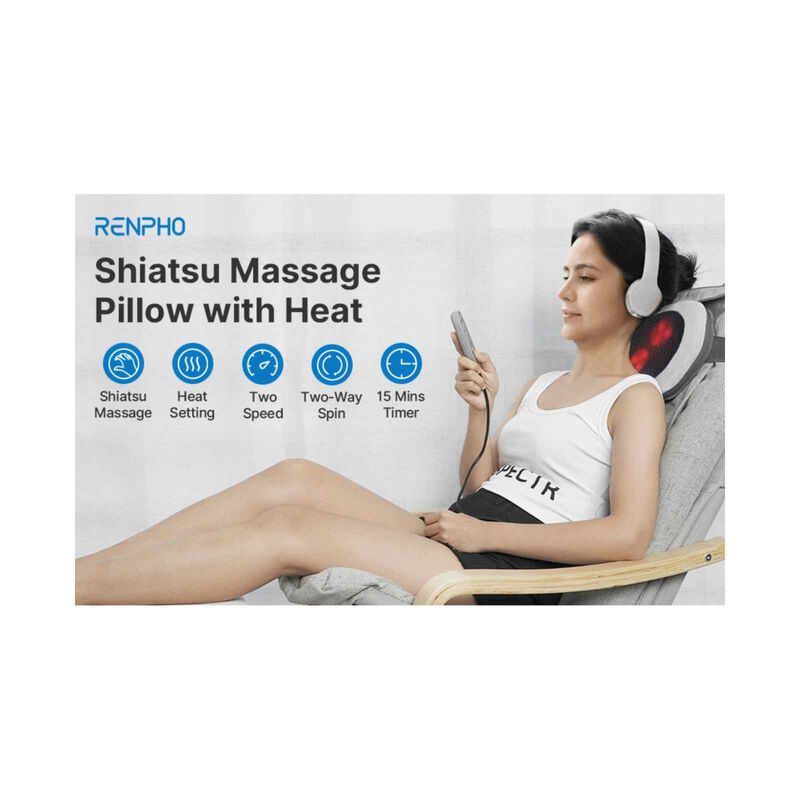RENPHO Remote Control Pillow - Black NM068-BK-image 10
