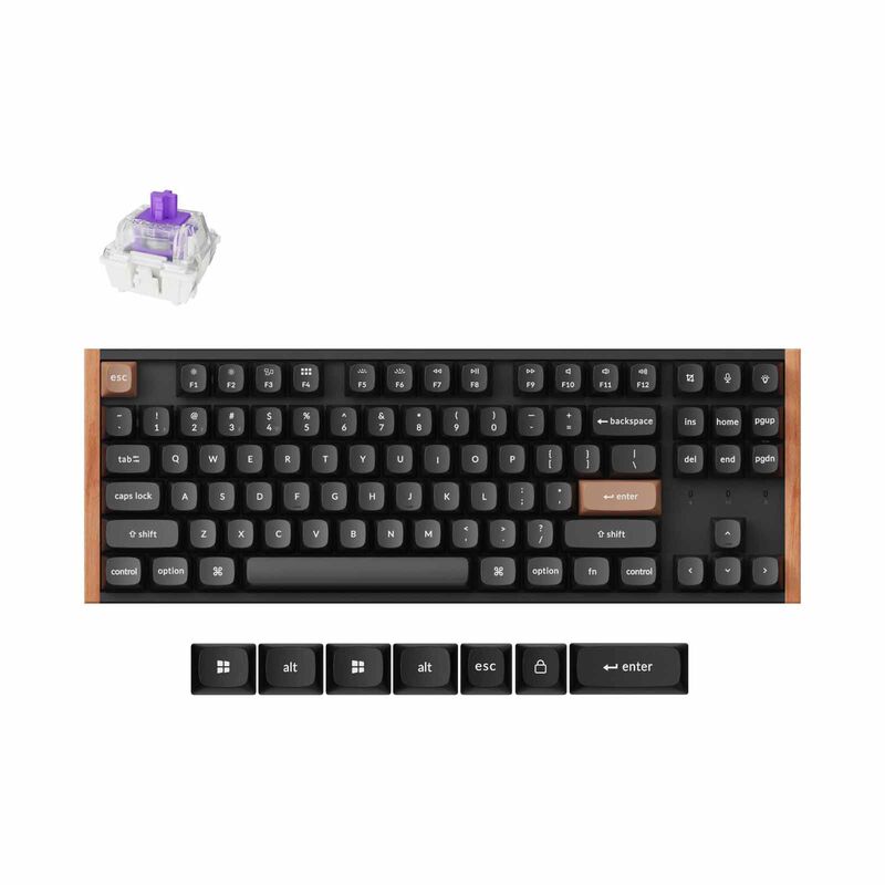 KEYCHRON K8 He 80%tkl, 87 Key, Black Full Assembled, Rgb, Hot-swap, Hall Effect Keyboard - Special Ed. KYCN-K8H-F1-image 1
