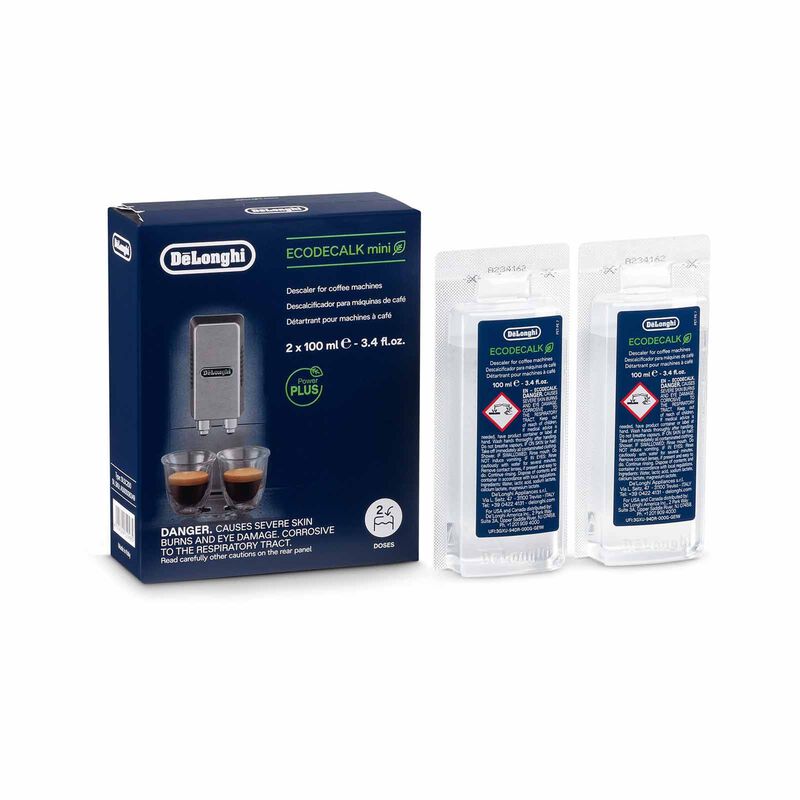 DELONGHI Ecodecalk Mini Descaler Cleaning Solutions 100 Ml X2 Bottles DLSC200 - 2 BOTTLES-image null
