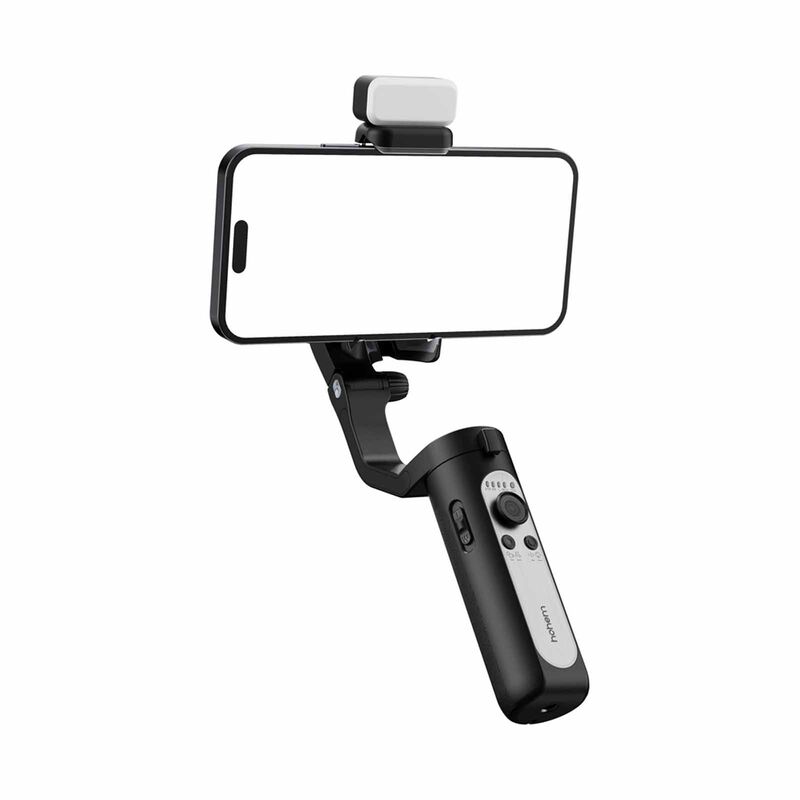 HOHEM Isteady Xe 3-axis Smartphone Gimbal W/ Magnetic Fill Light - Black HT-ISTEADY XE KIT BK-image 3