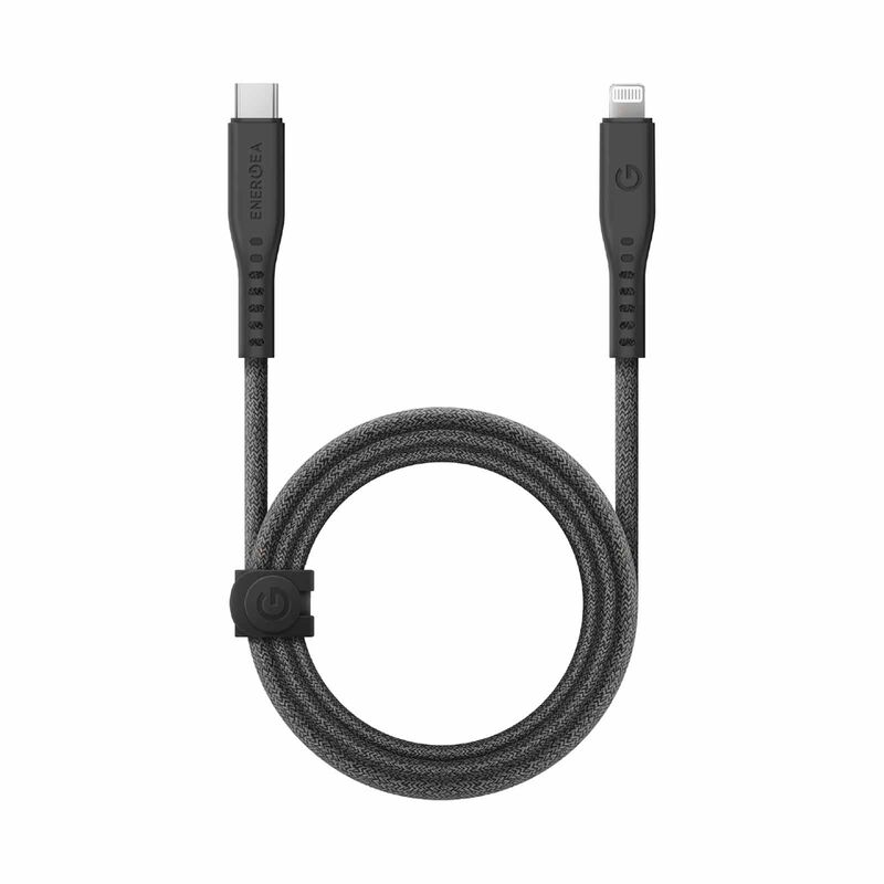 ENERGEA Flow C-l Mfi Cable 480mbps With Mct 1.5m - Black CBL-FLCL-BLK150M-image 1