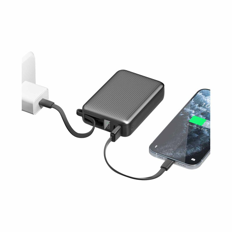 ENERGEA Integra Ultra 45, 20000mah Powerbank With Built In Usb-c Cable Pd45w - Gun INT-20K45-GUN-3C-image 5