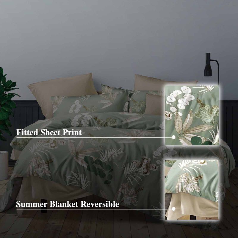 HILLCREST Hillcrest I Comfylux Printed 988tc I Jadeblossom Queen Fitted Sheet ( Oe ) 6832 I Q I FS I JADEBLOSSOM-image 2