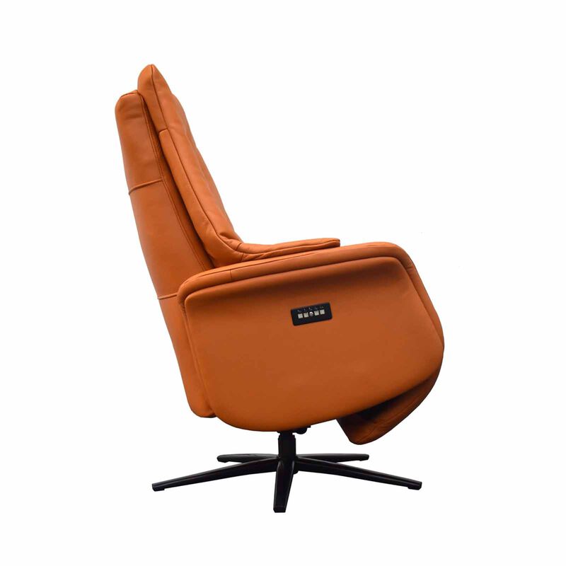 Power Recliner (fl) Orange Full Leather TAMSIN-image 2