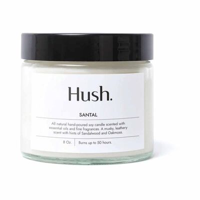 HUSH CANDL Candle - 8oz SANTAL