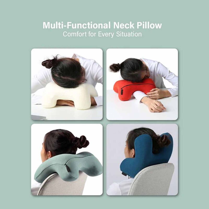 BELLAMI PL Nap Tech Memory Foam Pillow With Cover - Indigo PORTABLE NAP PILLOW-image 5