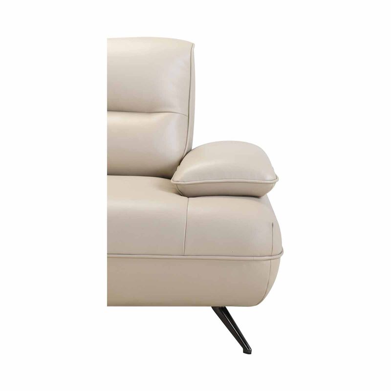 MUZE 3pcs Modular Set W Wireless Charging (fl) Cat13 Khaki Full Leather Sofa OLWEN-image 8