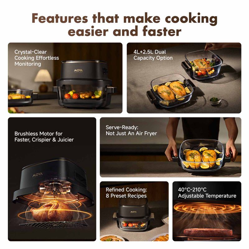 MOVA Aeroglass Air Fryer (4.0l) MV-AF20PROAF-image 4