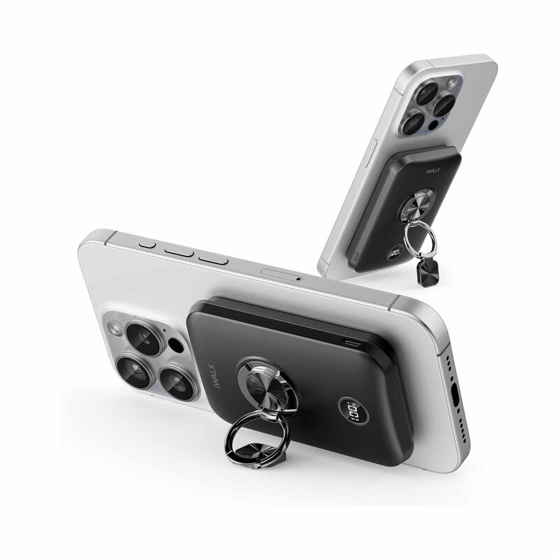 IWALK Powergrip 10000 Magnetic Wireless Powerbank 10000mah For Iphone Black MXB009-001A-image 3