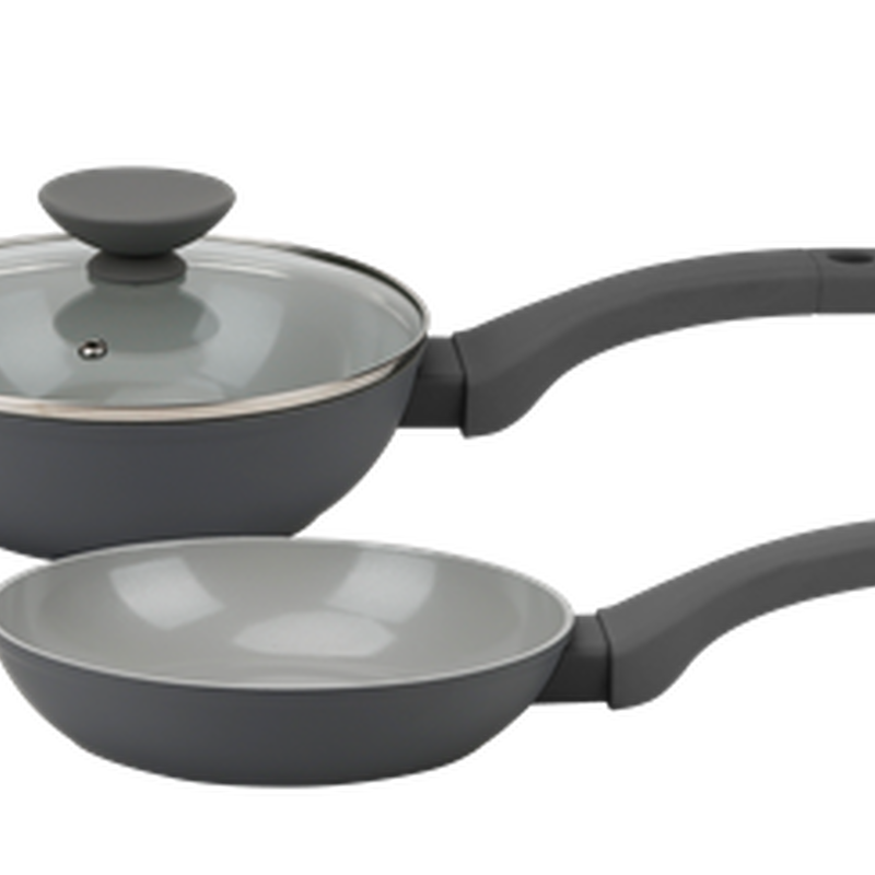 LA GOURMET Shogun Marble Kuro 3 Pcs Set (20cm Wok + Frypan) LGSNKO429964-image null