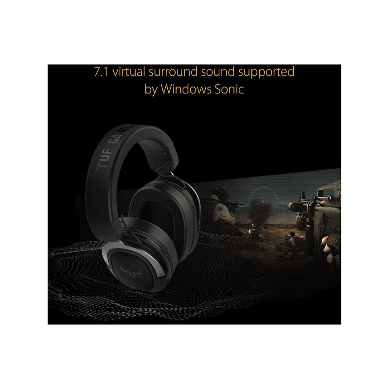 ASUS 3.5mm Lightweight Gaming Heads Et 7.1 Surround Sound W/ Mic AS TUF GAMING H3 (GUN METAL)-image 3
