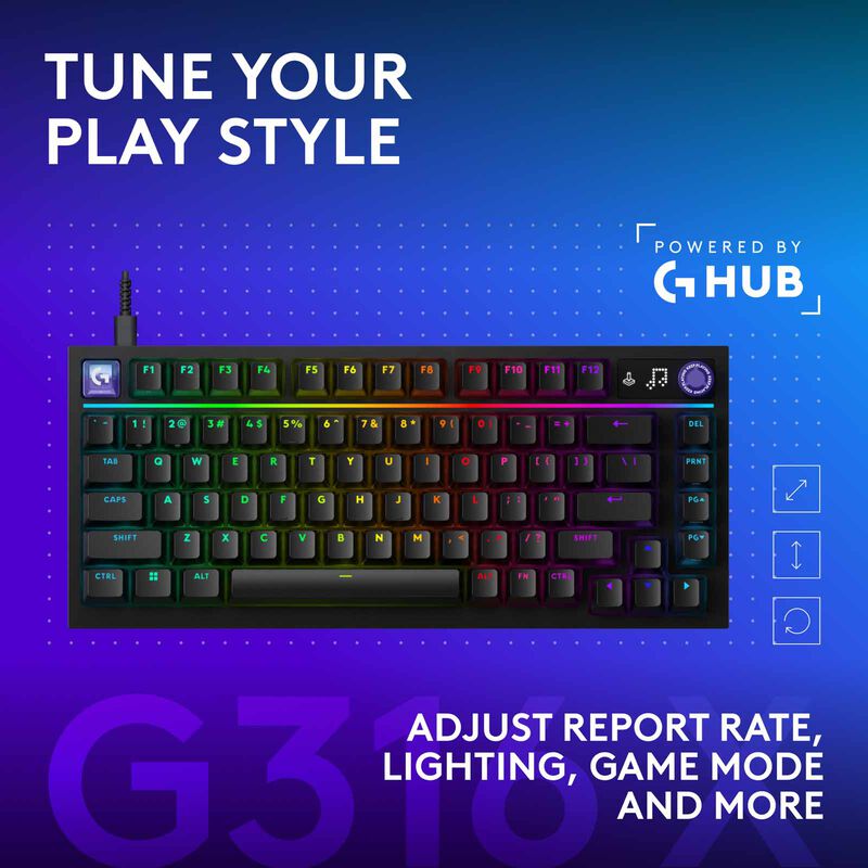 LOGITECH G316 X 75 Mech Keyboard Black Linear 920-014308-image 15