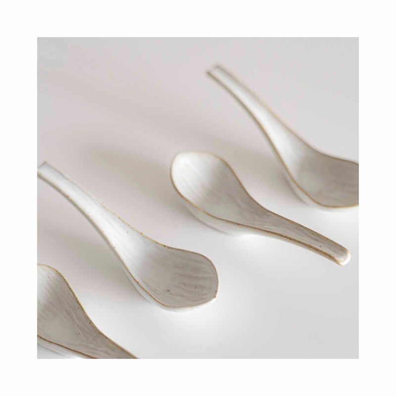MAELSTROM Organic Shaped Rustic White Spoons-image 4