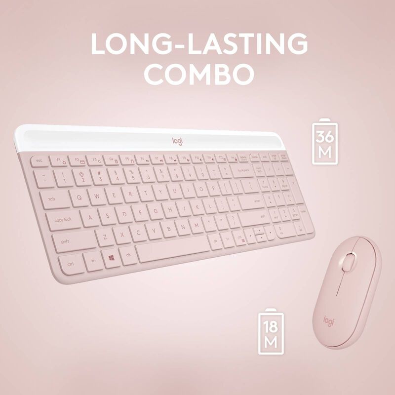 LOGITECH Mk470 Wireless Slim Combo Rose (iy) 920-011326-image 1