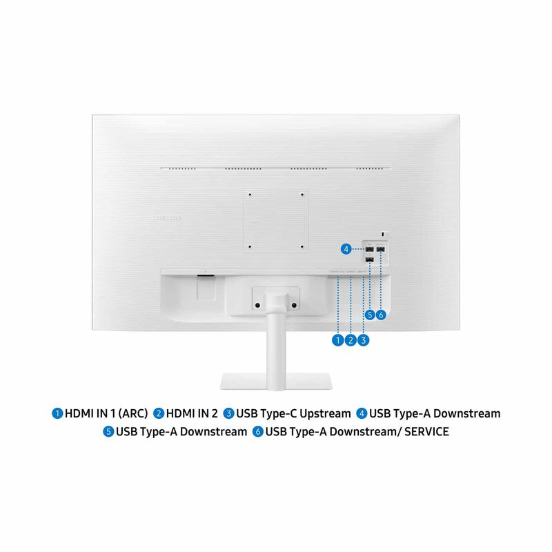 SAMSUNG 32in 4k M7 Flat Smart Monitor White LS32FM701UEXXS-image 4
