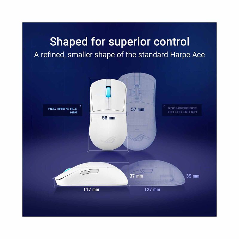 ASUS Asus Rog Harpe Ace Mini Gaming Mouse Wht ROG HARPE ACE MINI WHITE-image 11