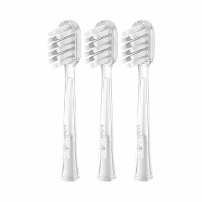 LAIFEN Wave Electric Toothbrush Head 3 Brush Heads Transparent Color (gum Care) WAVE 3 BRUSH HEADS TRANSPARENT COLOR (GUM CARE)