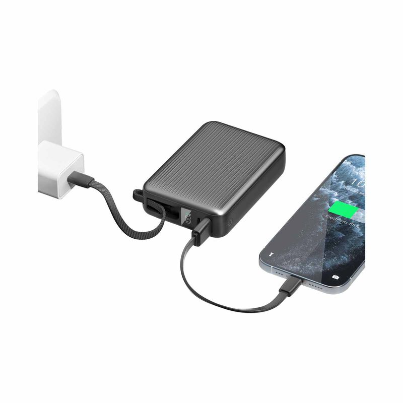 ENERGEA Integra Ultra 45, 20000mah Powerbank With Built In Usb-c Cable Pd45w - Gun INT-20K45-GUN-image 2