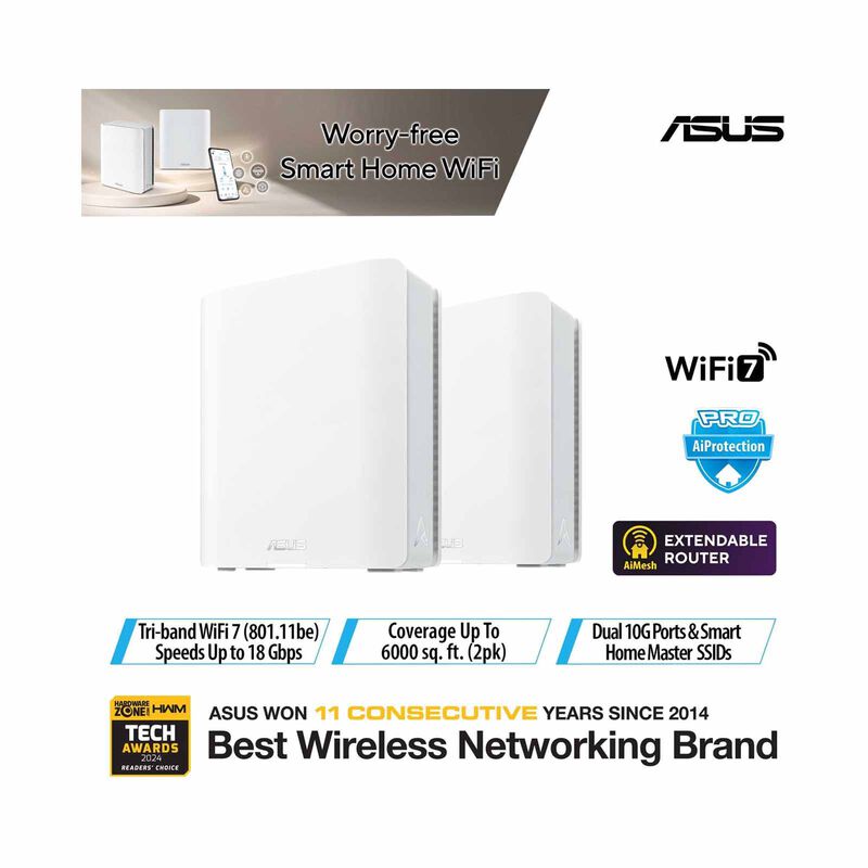 ASUS Mesh Wifi 7 System BT10 (W-2-PK)-image 1