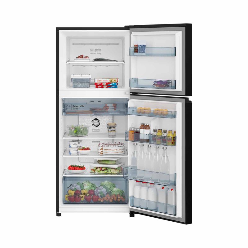 HITACHI 2 Door Top Mount Freezer Fridge (344l) - Brilliant Black HRTN6379SBBKSG-image 3