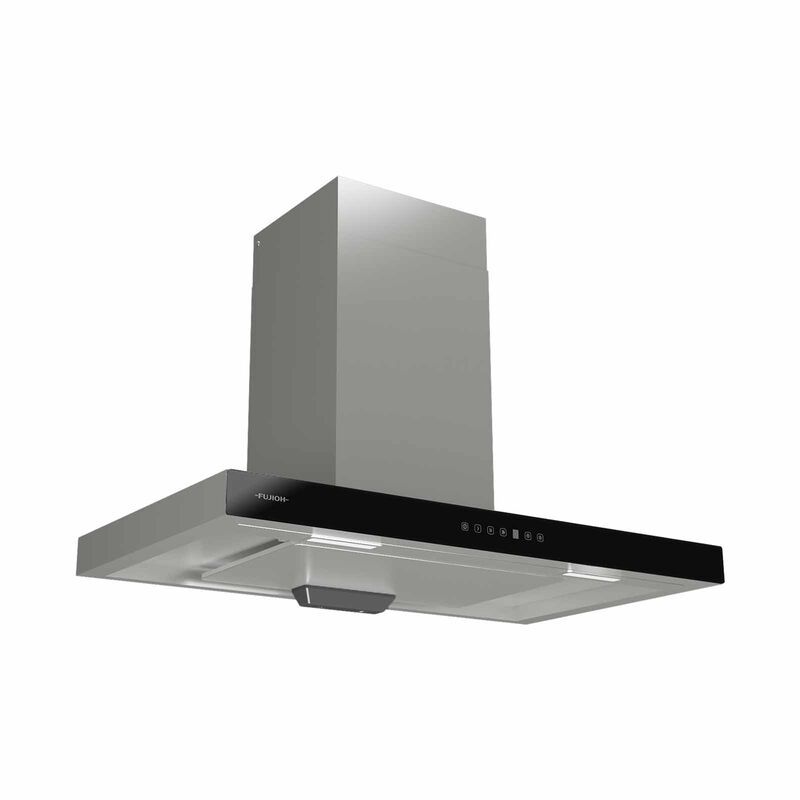 FUJIOH 90cm Ventilating Chimney Hood - Stainless Steel Glass Black (exclude Installation) FR-MT1990 V GBK-F-image null