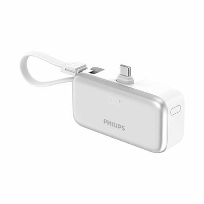 PHILIPS 5000mah (pd 22.5w 1c Port Input/output, 1c Output With Cable And 1c Output Connector) White DLP2558CW/00
