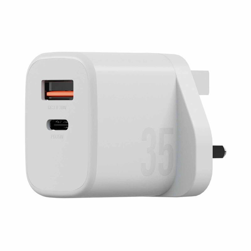 BAZIC Goport Velox Kit, 1c1a Gan Charger 35w(uk) With Weave Cable - Vanilla CHR-GPVLX-UK-WHT-image 3