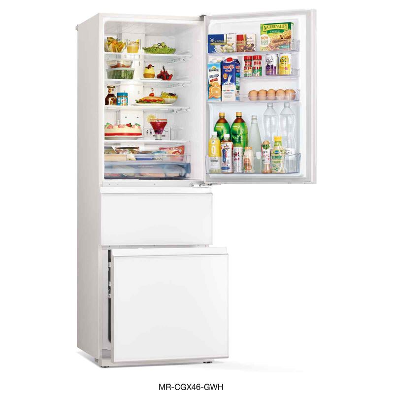 MITSUBISHI 3 Dr Fridge (net 266l) (glass White) MR-CGX41EN-GWH-P-image 3