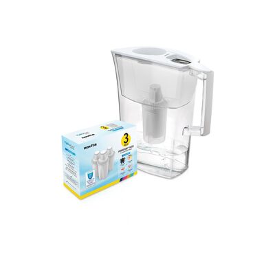 NOVITA Water Pitcher White Hydropure & Filter Pack NP110W BUNDLE