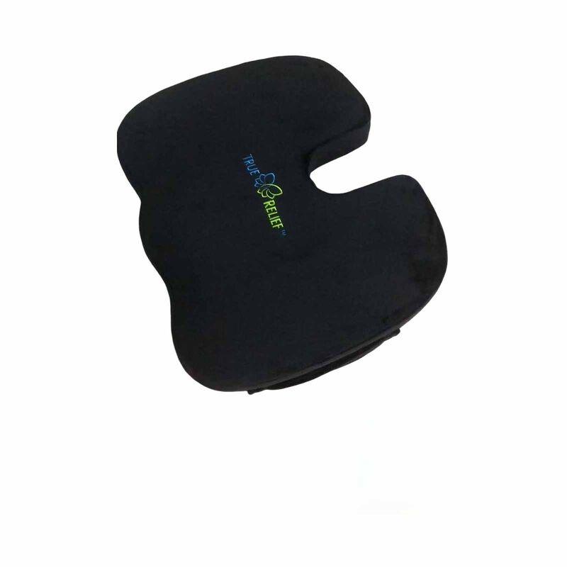 TRUE RELIE Ortho-memory Foam Seat Cushion (relax Black) TRSC-RBLK-image 2