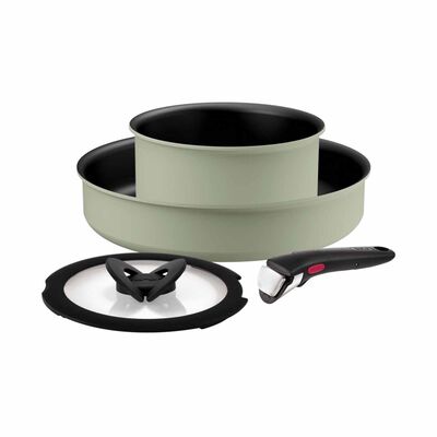 TEFAL Ingenio So Delicious 4pc Ih Cookware Set - Green L825S4