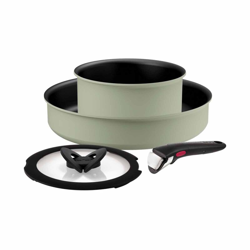 TEFAL Ingenio So Delicious 4pc Ih Cookware Set - Green L825S4-image 1