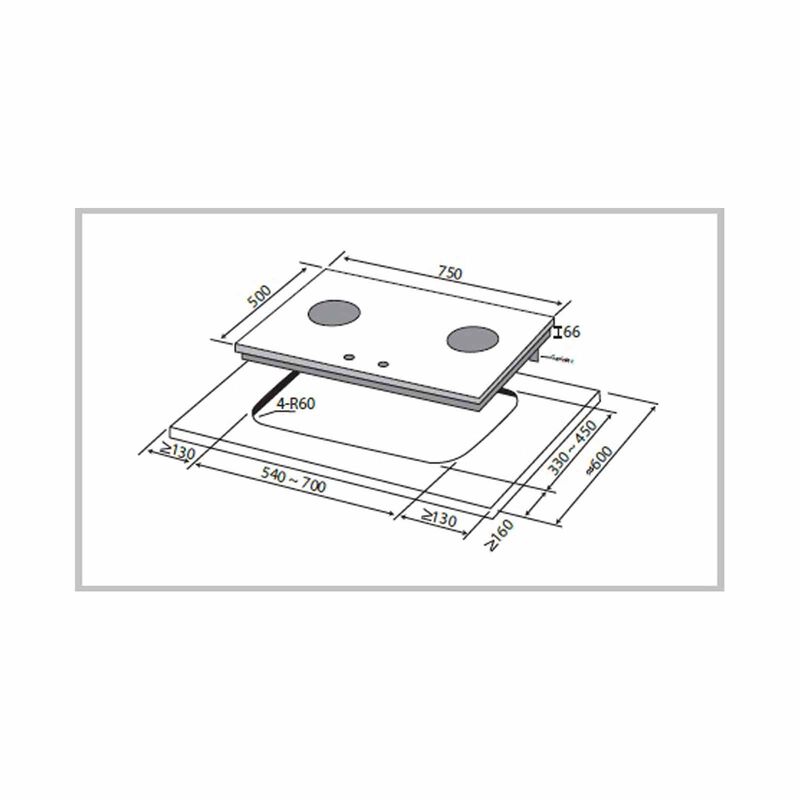 MAYER 75cm 2 Burner Gas Hob (pub/lpg) - Stainless Steel MMSS7502HI-image 2