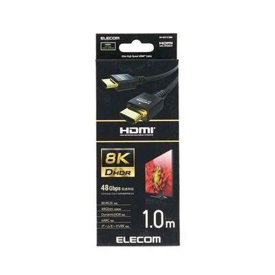 ELECOM Ultra High Speed Hdmi Cable Ver 2.1 48gbps 1m DH-HD21E10BK