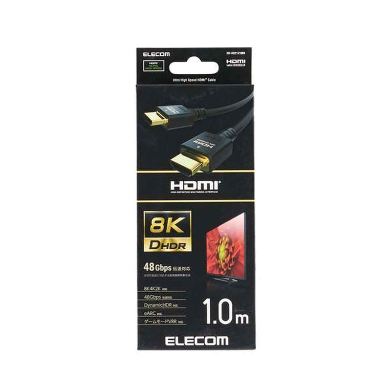 ELECOM Ultra High Speed Hdmi Cable Ver 2.1 48gbps 1m DH-HD21E10BK-image 1
