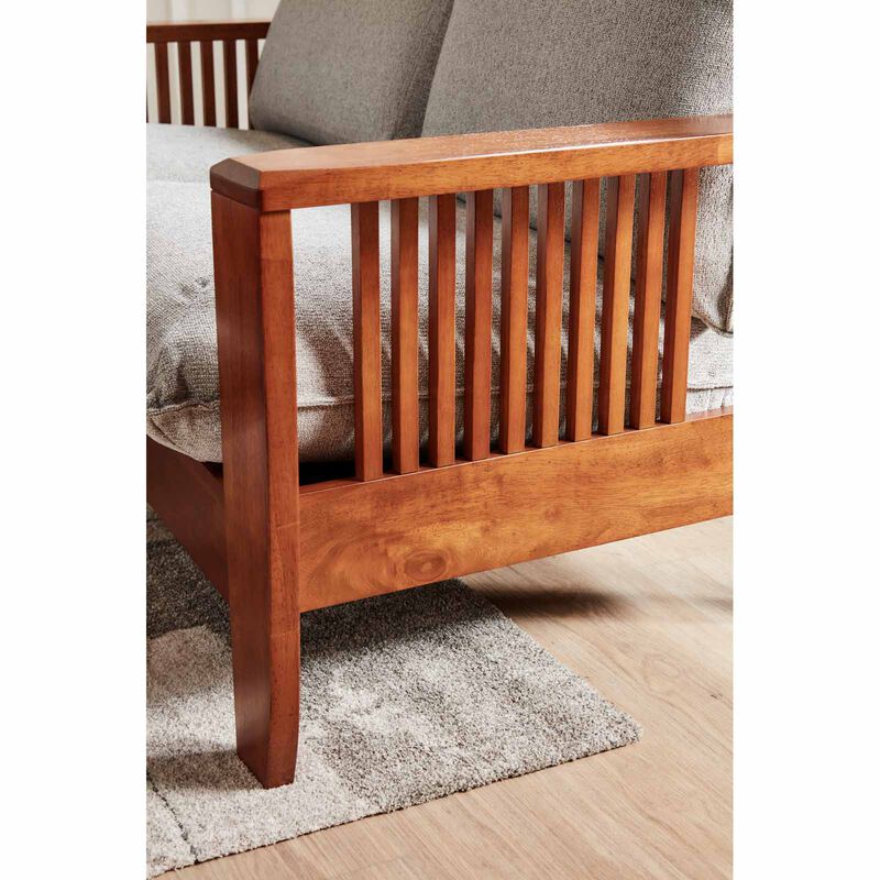 2 Seater Sofa (fab) Silver Fabric Sofa NEW KAMIYAH-image 7