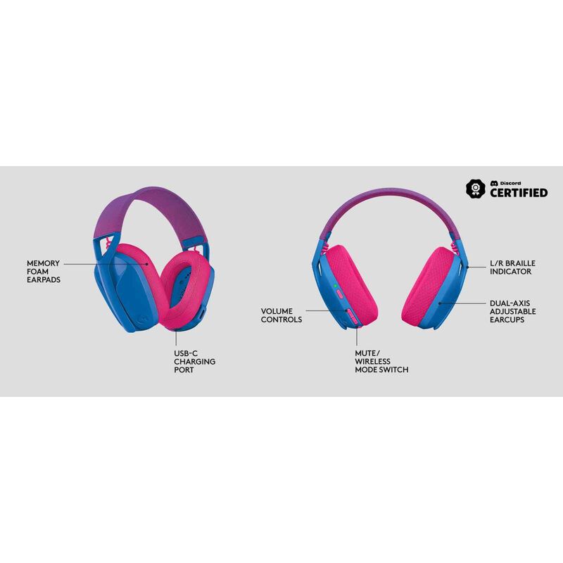 LOGITECH G435 Wireless Gaming Headset Blue 981-001063-image 9