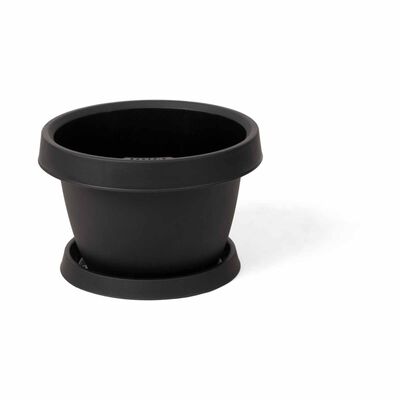 PHOENIX Gro Flowerpot + Tray 12l Night Black P-PX-70-4123