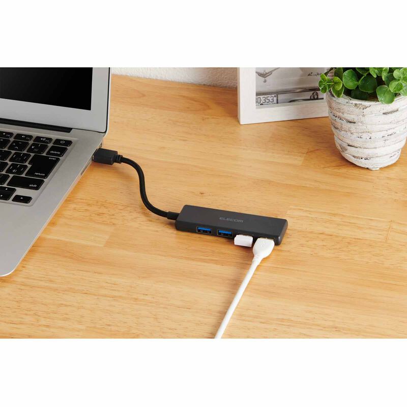 ELECOM Usb 3.0 Bus Power 4 Ports - Black U3H-H040BK-image 3