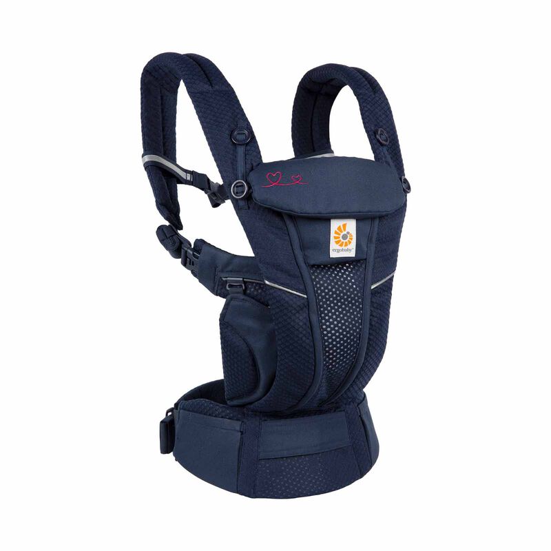 ERGOBABY Omni Breeze Baby Carrier - Infinite Love, Blue BCZ360PNLVBLU-image 3