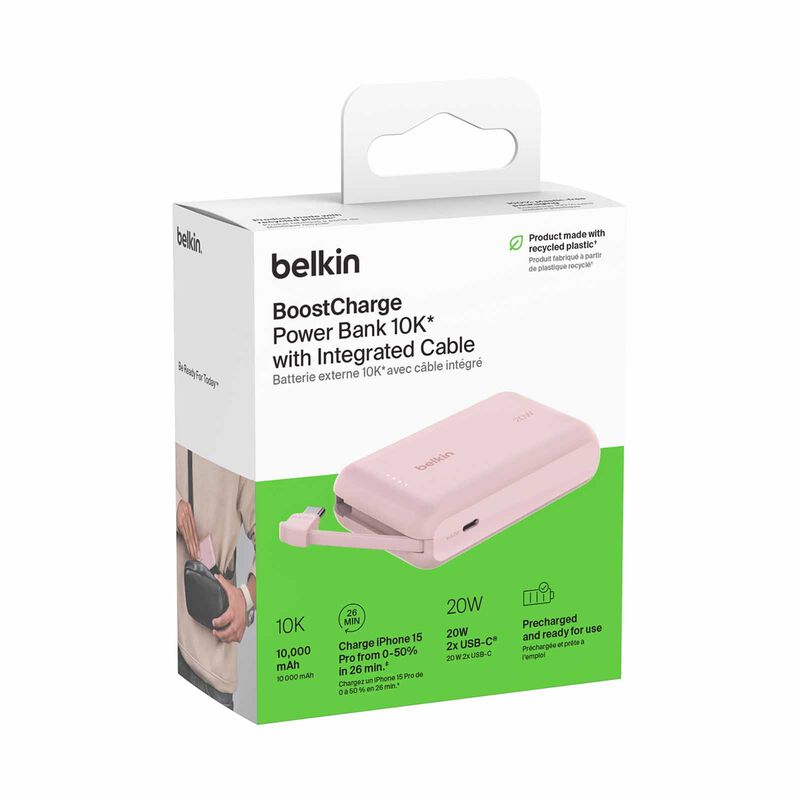 BELKIN Powerbank 10k W/ Cable Pink Pd 20w BPB021FQPK-image 4