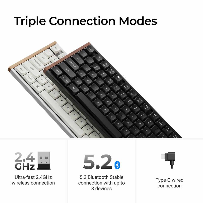 KEYCHRON K5 Ultra 8k 100% 108 Keys Black Knob Rgb Hot-swap Milk Pom Banana Switch KYCN-K5U-H4-image 9